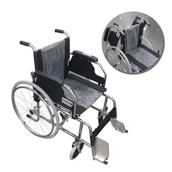 Fauteuil Roulant Adulte en acier chromé