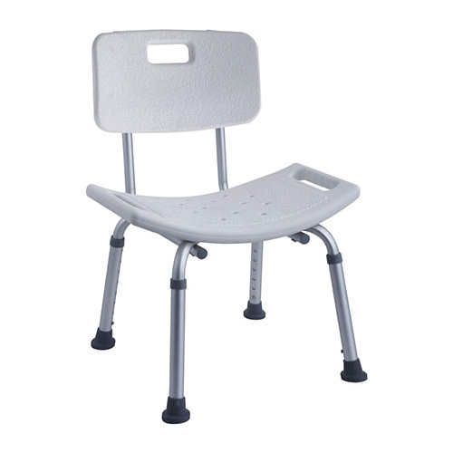 Chaise antidérapante avec dossier pour salle de bain