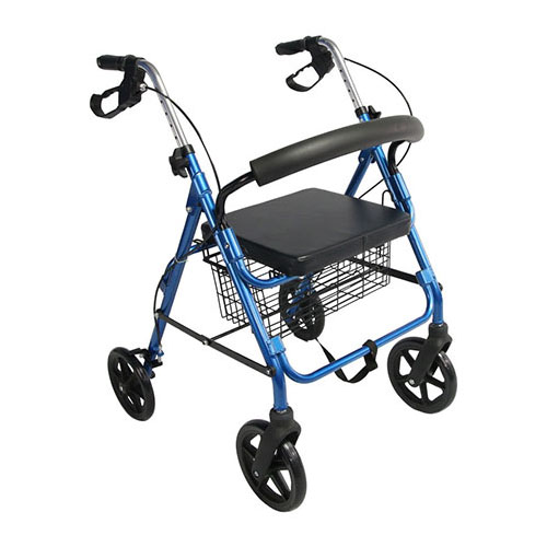 Déambulateur Rollator à quatre roues 8″ avec siège et panier
